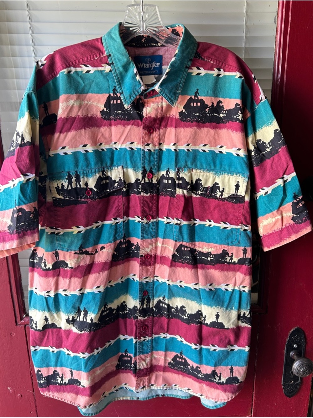 Vintage Wrangler Western button up short